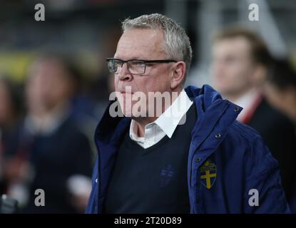 Janne Andersson manager of Sweden. - Sweden v Belgium, European Championship Qualifying, Group F, Friends Arena, Solna, Stockholm, Sweden, 24th March 2023, UEFA, Euro 2024 Qualifying. Editorial Use Only - DataCo restrictions apply Stock Photo