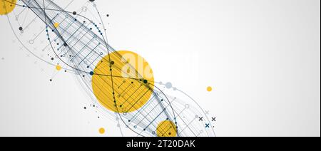 Abstract DNA background with plexus effect. Scientific and technological concept. Stock Vector