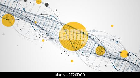 Abstract DNA background with plexus effect. Scientific and technological concept. Stock Vector
