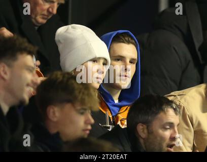 Cruz Beckham & Tana Holding. - Brentford B v Arsenal U21, Premier League Cup, Quarter final, VBS Community Stadium, Sutton, UK - 13th March 2023. Editorial Use Only - DataCo restrictions apply, Editorial Use Only. Stock Photo