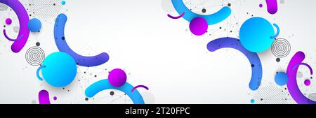 Abstract background with a variety of colored shapes. Stock Vector