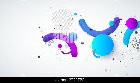 Abstract background with a variety of colored shapes. Stock Vector