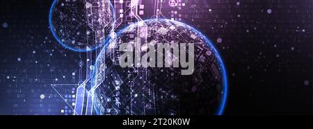 Sphere theme vector illustration. Digital technology background. Stock Vector