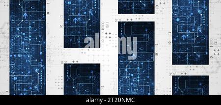 Abstract technology background. Communication concept, futuristic digital innovation background. Vector illustration Stock Vector