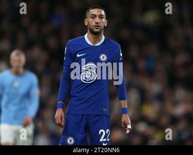 Hakim Ziyech of Chelsea. - Chelsea v Manchester City, Premier League, Stamford Bridge, London, UK - 5th January 2023. Editorial Use Only - DataCo restrictions apply Stock Photo