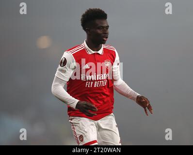 Bukayo Saka of Arsenal. - Arsenal v Zurich, UEFA Europa League, Group Stage, Emirates Stadium, London, UK - 3rd November 2022 Editorial Use Only - DataCo restrictions apply Stock Photo