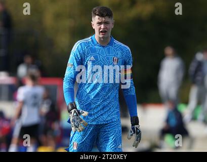 Alfie McNally of Fulham U18. - Crystal Palace U18 v Fulham U18, U18 Premier League South, Crystal Palace Academy, London. - 29th October 2022. Editorial Use Only - DataCo Restrictions Apply. Stock Photo