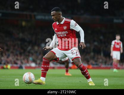 Marquinhos of Arsenal. - Arsenal v Bodo Glimt, UEFA Europa League, Group Stage, Emirates Stadium, London, UK - 6th October 2022 Editorial Use Only - DataCo restrictions apply Stock Photo