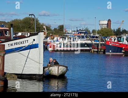 Boats in Goole Marina, East Yorkshire, England UK Stock Photo