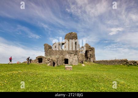 14 May 2022: Kendal, Cumbria, UK - The Castle on a fine spring day, with people walking around. Stock Photo