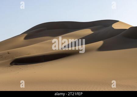Sand dunes in the desert. Isolated Stock Photo