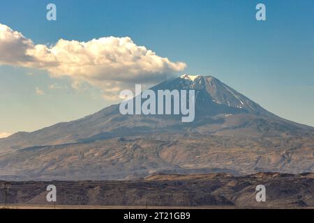 Turkey's highest mountain; Mount Ararat or Agri Mountain Stock Photo