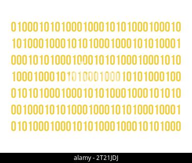Binary code flat line color isolated vector object Stock Vector