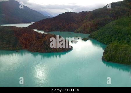 Creator: Hillebrand, Steve. Subjects: Aerial photography photography; Scenics; Landscapes; Lakes; Kenai National Wildlife Refuge; Alaska.  . 1998 - 2011. Stock Photo
