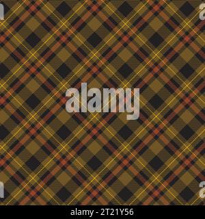 With a tartan check plaid background, this vector fabric texture has a seamless design. Stock Vector