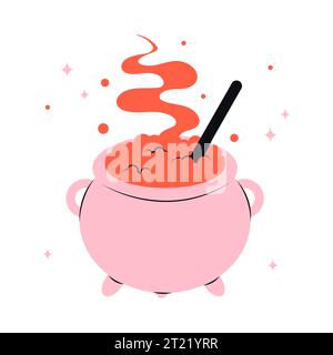 Witchs Poison Cauldron. Stock Vector