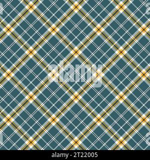 With a tartan check plaid background, this vector fabric texture has a seamless design. Stock Vector