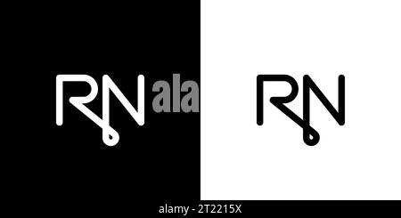 RN Logo, RN Monogram, Initial RN Logo, Letter RN Logo, Icon, Vector Stock Vector