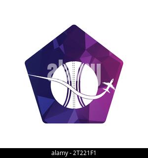 Cricket travel vector logo design. Stock Vector