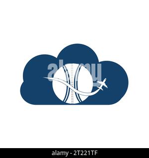 Cricket travel vector logo design. Stock Vector