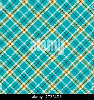 With a tartan check plaid background, this vector fabric texture has a seamless design. Stock Vector