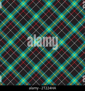 With a tartan check plaid background, this vector fabric texture has a seamless design. Stock Vector