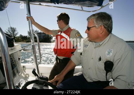 Conservation Law Enforcement Officers patrol the Ketch Lake recreation ...