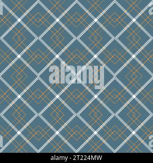 With a tartan check plaid background, this vector fabric texture has a seamless design. Stock Vector