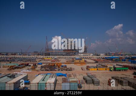 The Matarbari Power Plant is a 1,200-megawatt (2x600) coal-fired power station under construction in Maheshkhali Upazila of Cox's Bazar District in so Stock Photo