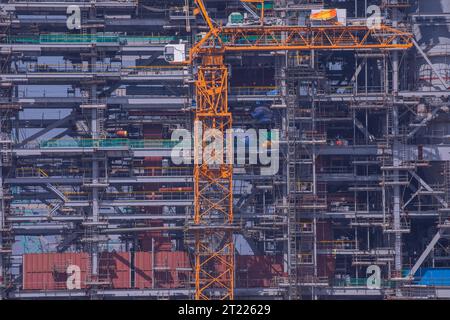 The Matarbari Power Plant is a 1,200-megawatt (2x600) coal-fired power station under construction in Maheshkhali Upazila of Cox's Bazar District in so Stock Photo