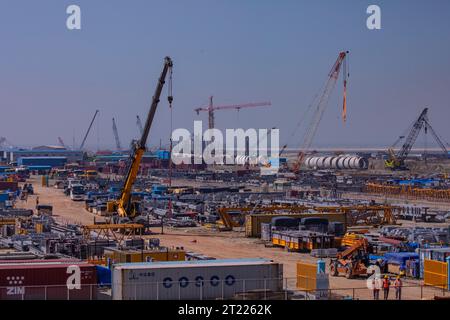 The Matarbari Power Plant is a 1,200-megawatt (2x600) coal-fired power station under construction in Maheshkhali Upazila of Cox's Bazar District in so Stock Photo