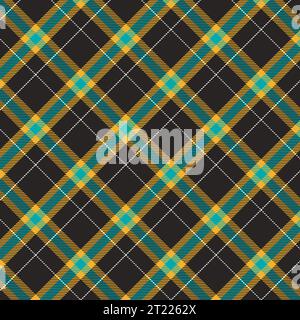 With a tartan check plaid background, this vector fabric texture has a seamless design. Stock Vector