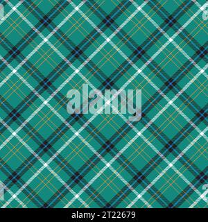 With a tartan check plaid background, this vector fabric texture has a seamless design. Stock Vector