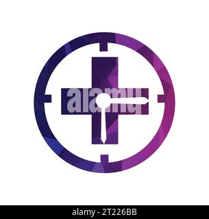 Medical Logo Health Icon isolated on White Background. Flat Vector Logo Design Template Element Stock Vector