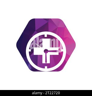 Medical Logo Health Icon isolated on White Background. Flat Vector Logo Design Template Element Stock Vector