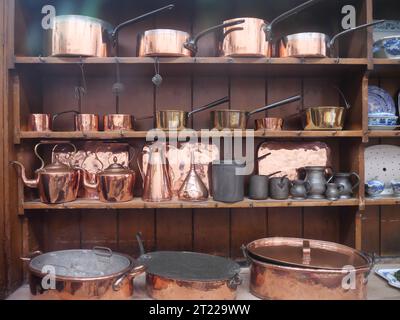 Originally preserved kitchen room of the victorian manor house of ...