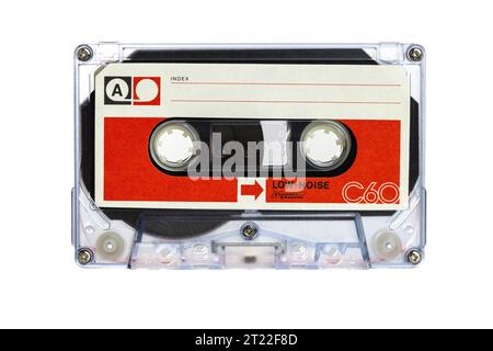 Audio cassette isolated on white background Stock Photo - Alamy
