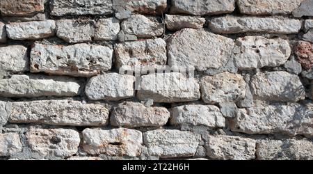 Acient brick wall. Grunge brick wall background. Background of old vintage brick wall. High quality photo Stock Photo