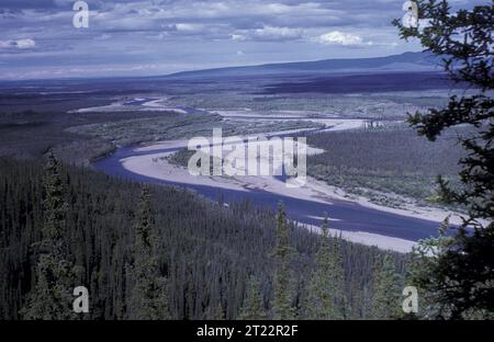 Creator: Troyer, William. Subjects: Aerial photography photography; Scenics; Landscapes; Rivers and streams; Arctic National Wildlife Refuge; ANWR; Alaska. Stock Photo
