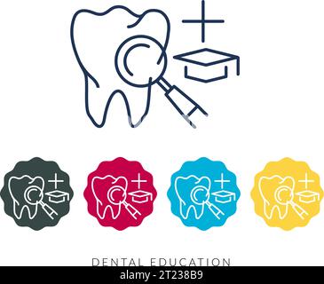 Dental Education Courses - Stock Icon as EPS 10 File Stock Vector
