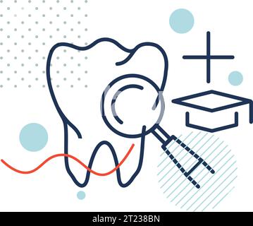 Dental Education Courses - Stock Icon as EPS 10 File Stock Vector