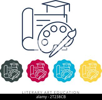 Literary Art Education Courses - Stock Icon as EPS 10 File Stock Vector