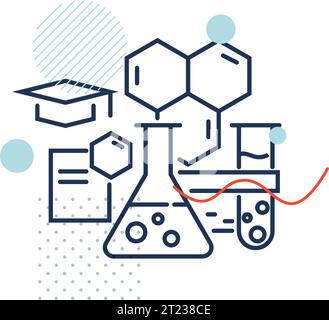Basic Science Education Courses - Stock Icon as EPS 10 File Stock Vector