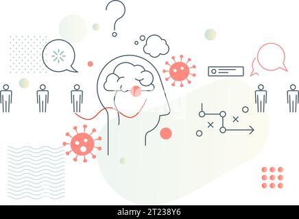 Dementia, Depression, Confusion and Anxiety - Stock Illustration as EPS 10 File Stock Vector