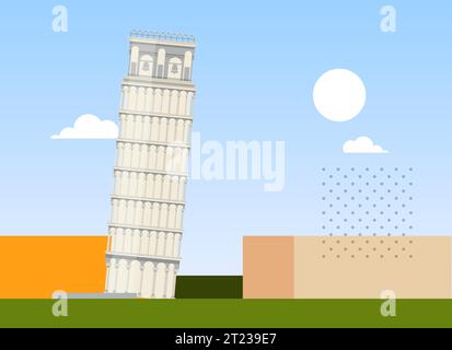 Leaning Tower of Pisa - Stock Illustration as EPS 10 File Stock Vector