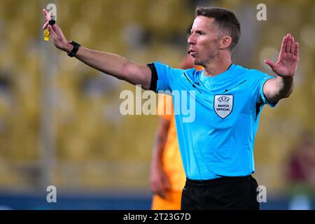 Athens, Greece. 16th Oct, 2023. ATHENS, GREECE - OCTOBER 16: Referee Alejandro Hernandez during the UEFA EURO 2024 Qualifying Round Group B match between Greece and Netherlands at OPAP Arena on October 16, 2023 in Athens, Greece (Photo by/Orange Pictures) Credit: Orange Pics BV/Alamy Live News Stock Photo