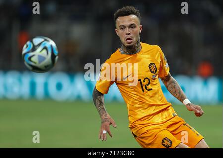 Athens, Greece. 16th Oct, 2023. ATHENS, GREECE - OCTOBER 16: Quilindschy Hartman of the Nederlands during the UEFA EURO 2024 Qualifying Round Group B match between Greece and Netherlands at OPAP Arena on October 16, 2023 in Athens, Greece (Photo by/Orange Pictures) Credit: Orange Pics BV/Alamy Live News Stock Photo