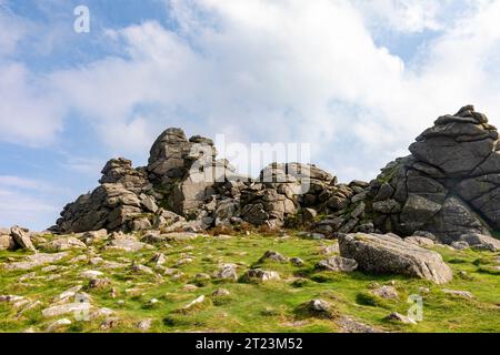 Hound Tor Dartmoor inspiration for Arthur Conan Doyle to write Hound of the Baskervilles,Devon,England,UK,2023 Stock Photo