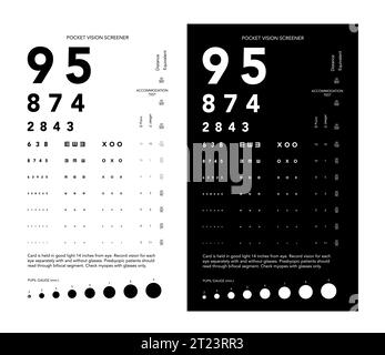 Rosenbaum Pocket Vision Screener Eye Test blurred Chart medical ...