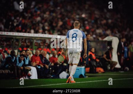 Ondrej Duda during UEFA Euro 2024 qualifying  game between national teams of  Portugal and Slovakia at Estadio do Dragao, Porto. (Maciej Rogowski) Stock Photo
